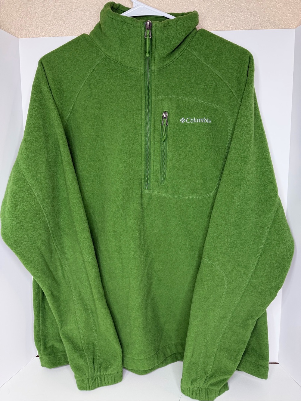 Columbia Bright Green Quarter-Zip Fleece Pullover
